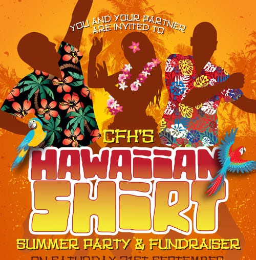 Hawaiian party poster