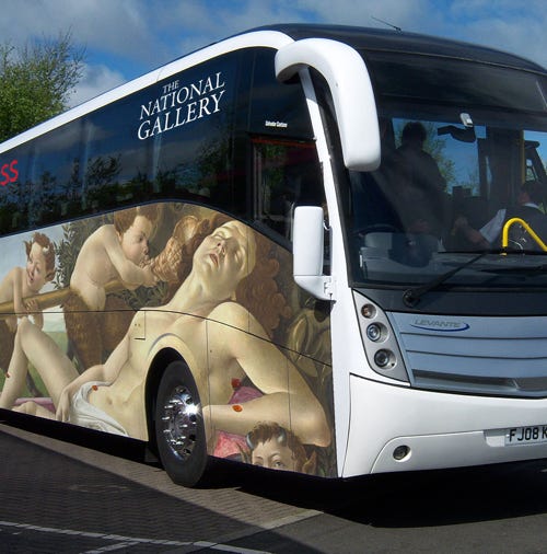 Visual for a National Gallery vehicle wrap