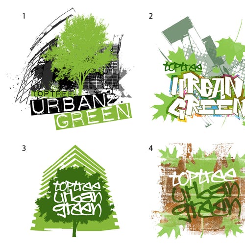 Logo concepts for urban environmental initiative