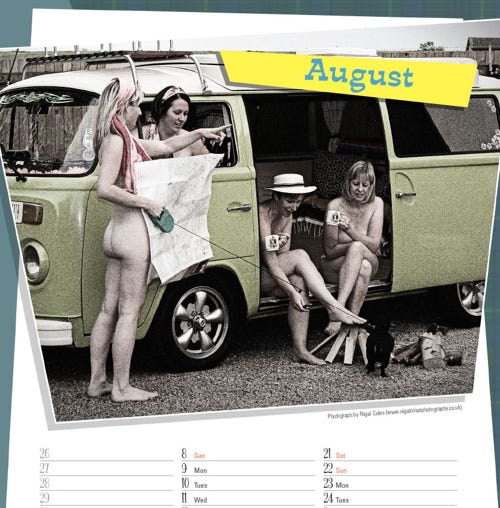 Charity calendar inside